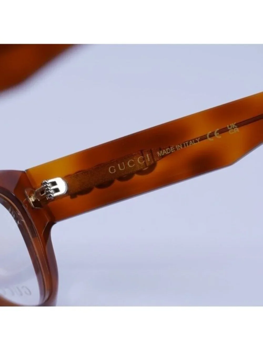 Gucci GG1837O 002 Eyeglasses Havana 51mm Cat Eye Frame - Picture 7 of 10